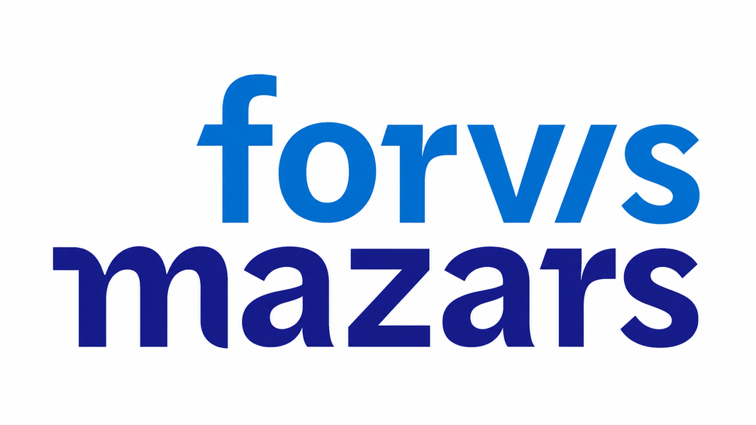 Forvis Mazars logo – corporate client testimonial from Rochelle Murugan