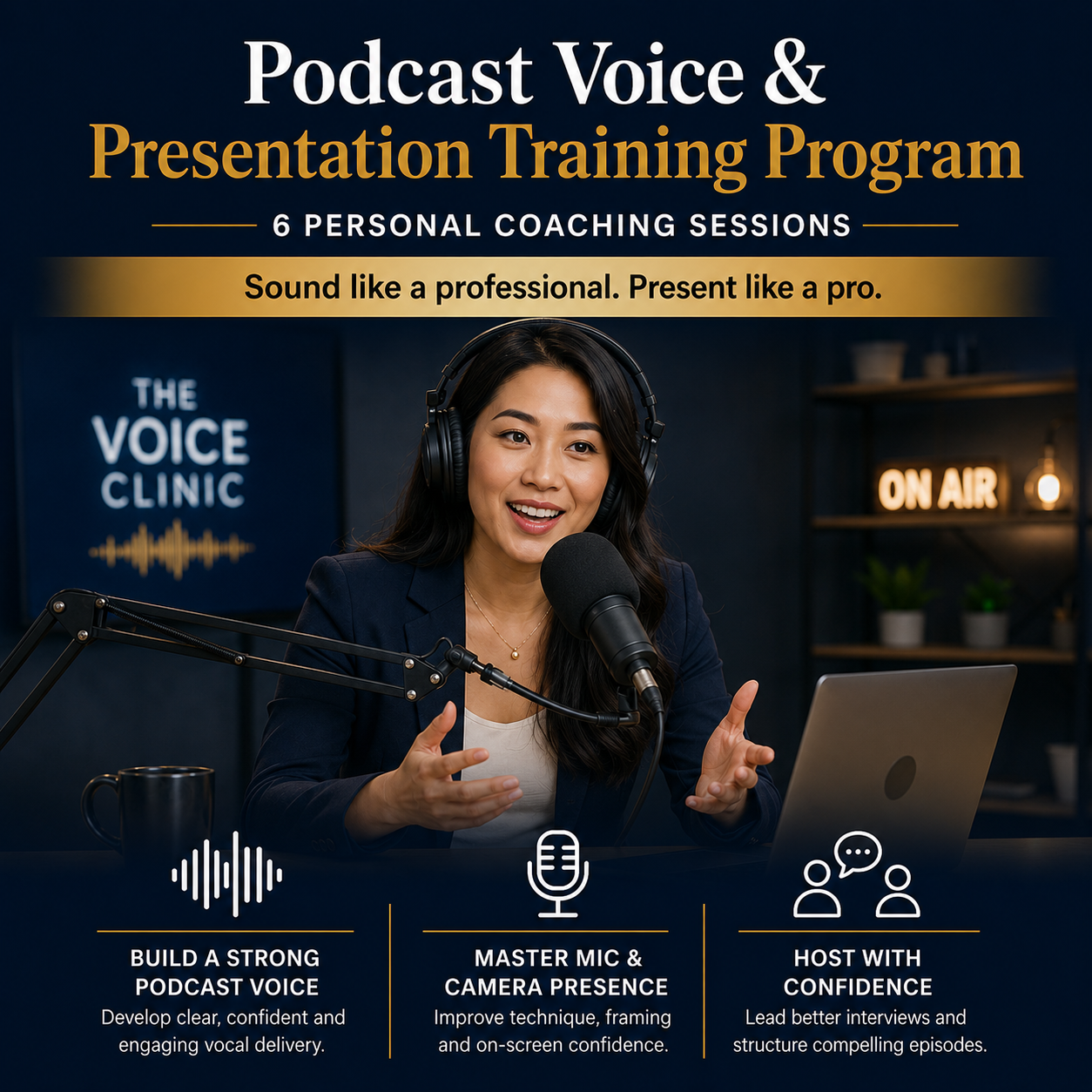 Podcast Voice & Presentation Training Program - The Voice Clinic™